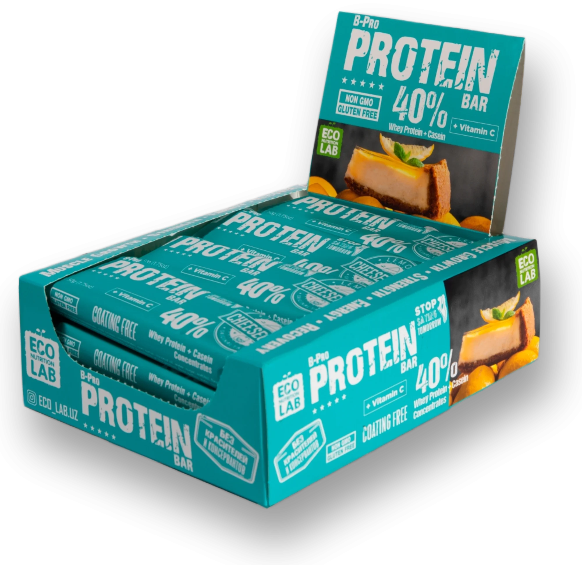 B-Pro Protein Bar Лимонный Чизкейк — открытая коробка